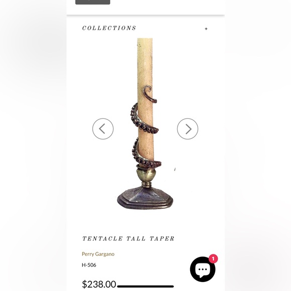 Anthropology Tentacle Candlestick Perry Gargano Halloween - Picture 3 of 4